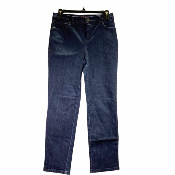 Gloria Vanderbilt Blue Denim Amanda Jeans Size 4P - Picture 1 of 12